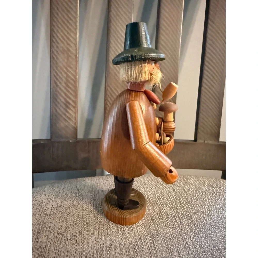 Expertic Vintage Wooden Incense Smoker Mushroom Hunter Made in GDR East Germany